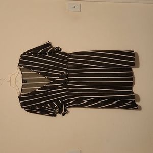 Green stripped dress